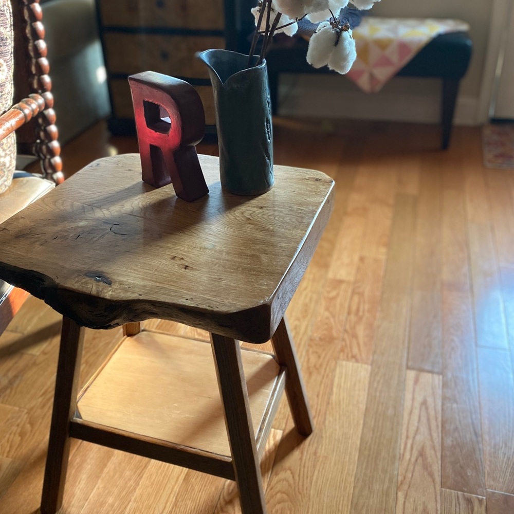 100% Oak Handmade Side table